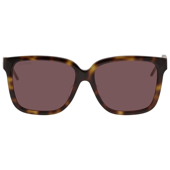 NEW GG0599SA GUCCI BROWN PINK GUCCI EYEWEAR GG0599SA 003 GUCCI UNISEX SUNGLASSES - Picture 2 of 8